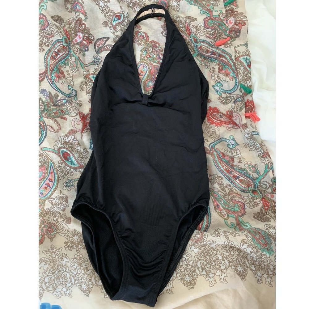 Black Halter Pinch Motionwear Leotard